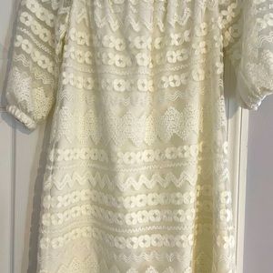 white Trina Turk beautifully detailed lace dress